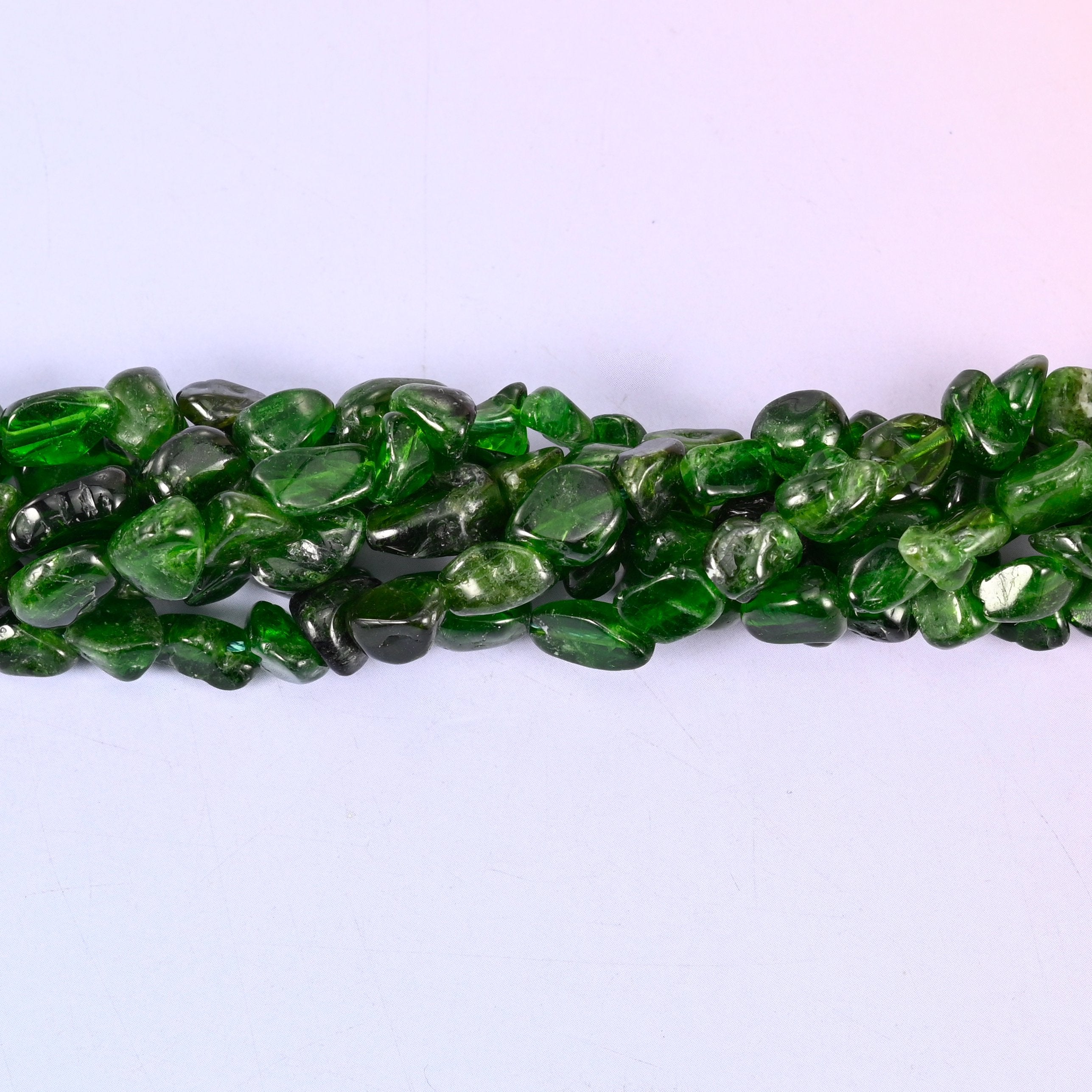 Chrome Diopside Pebble Nugget Beads 6-8mm 8-10mm Jewelry Making 15.5" Strand