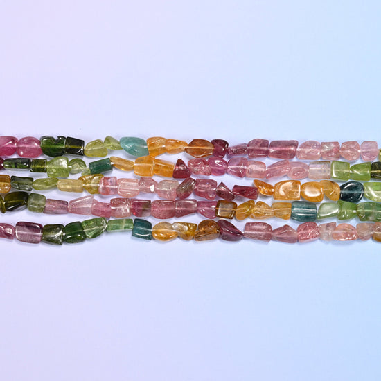 Tourmaline nugget beads, irregular freeform shape, 5-8mm