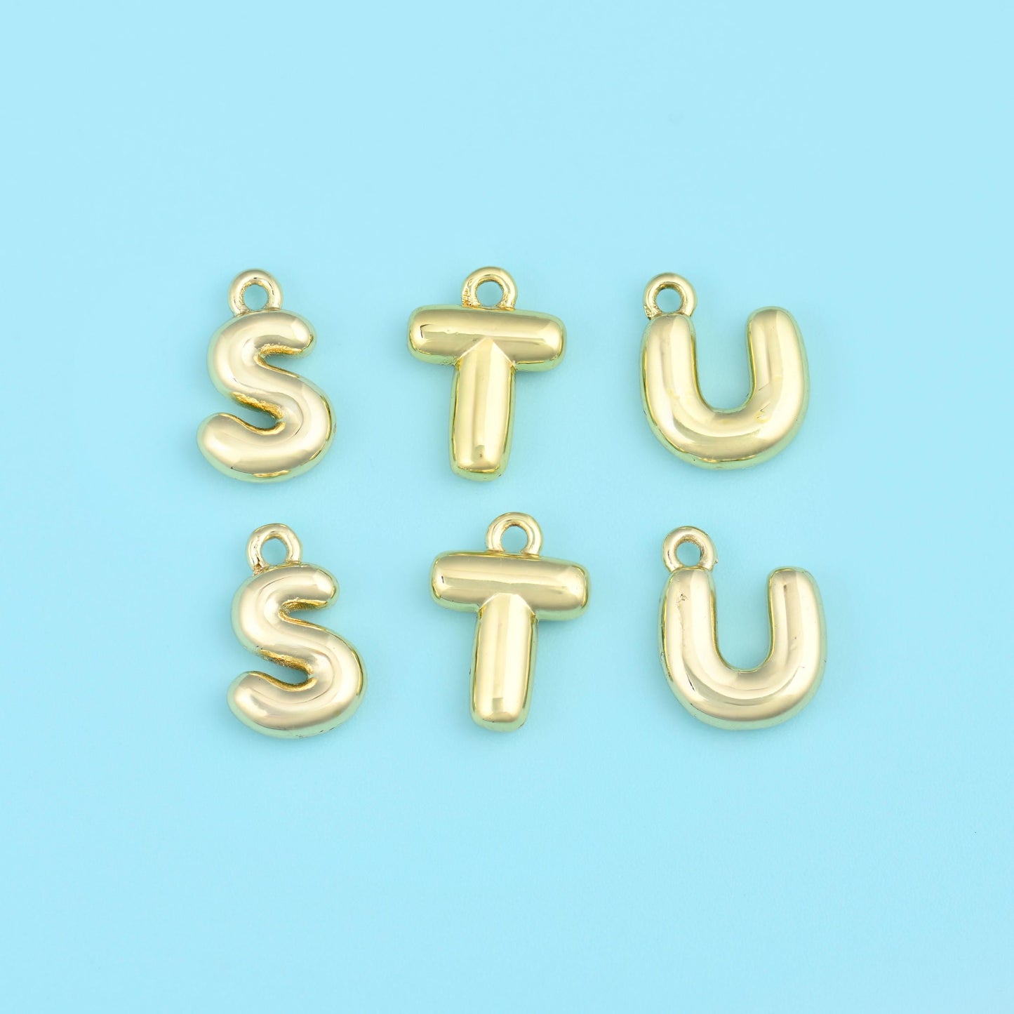 Brass, 18K Gold Filled — lead free and nickel free at Varies by letter