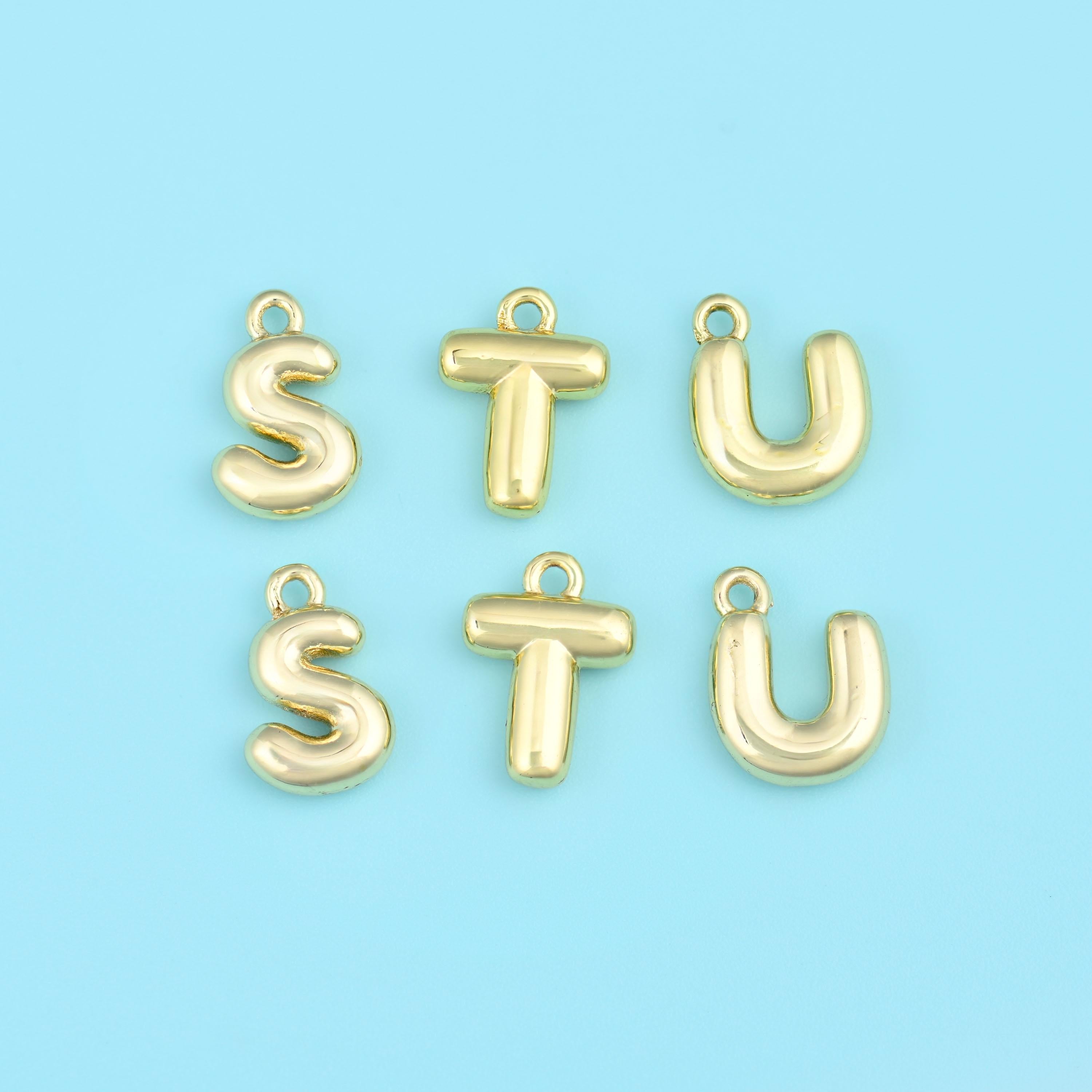Brass, 18K Gold Filled — lead free and nickel free at Varies by letter