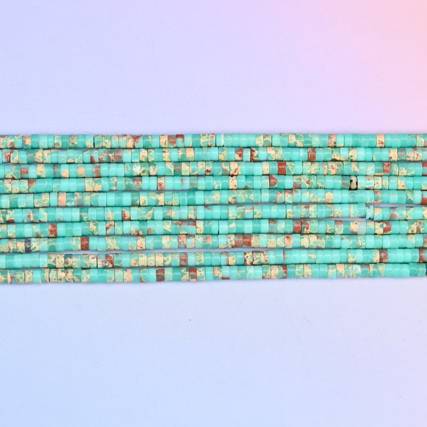 Blue Shoushan Stone Smooth Heishi Disc Beads: Jewelry Making Supply, 15.5 Inch Strand