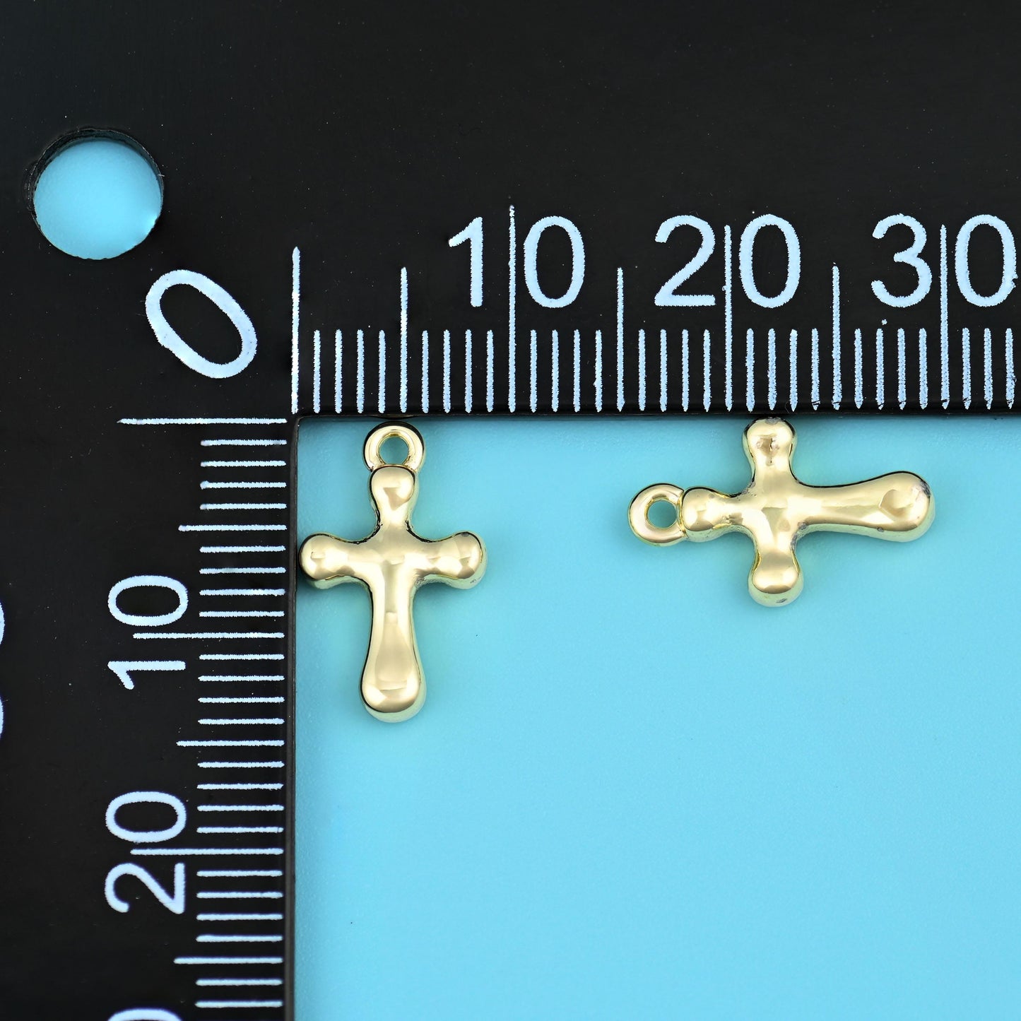 18K Gold Filled Tiny Cross Charms DIY Jewelry Making Supply