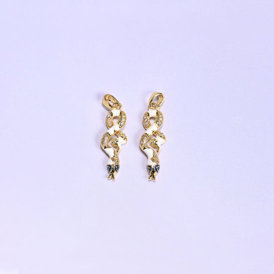 Enamel Snake Zircon Charms