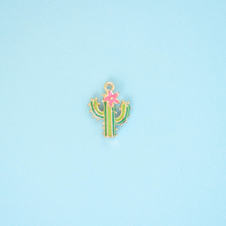 Brass beads, cactus, 16 x 11mm