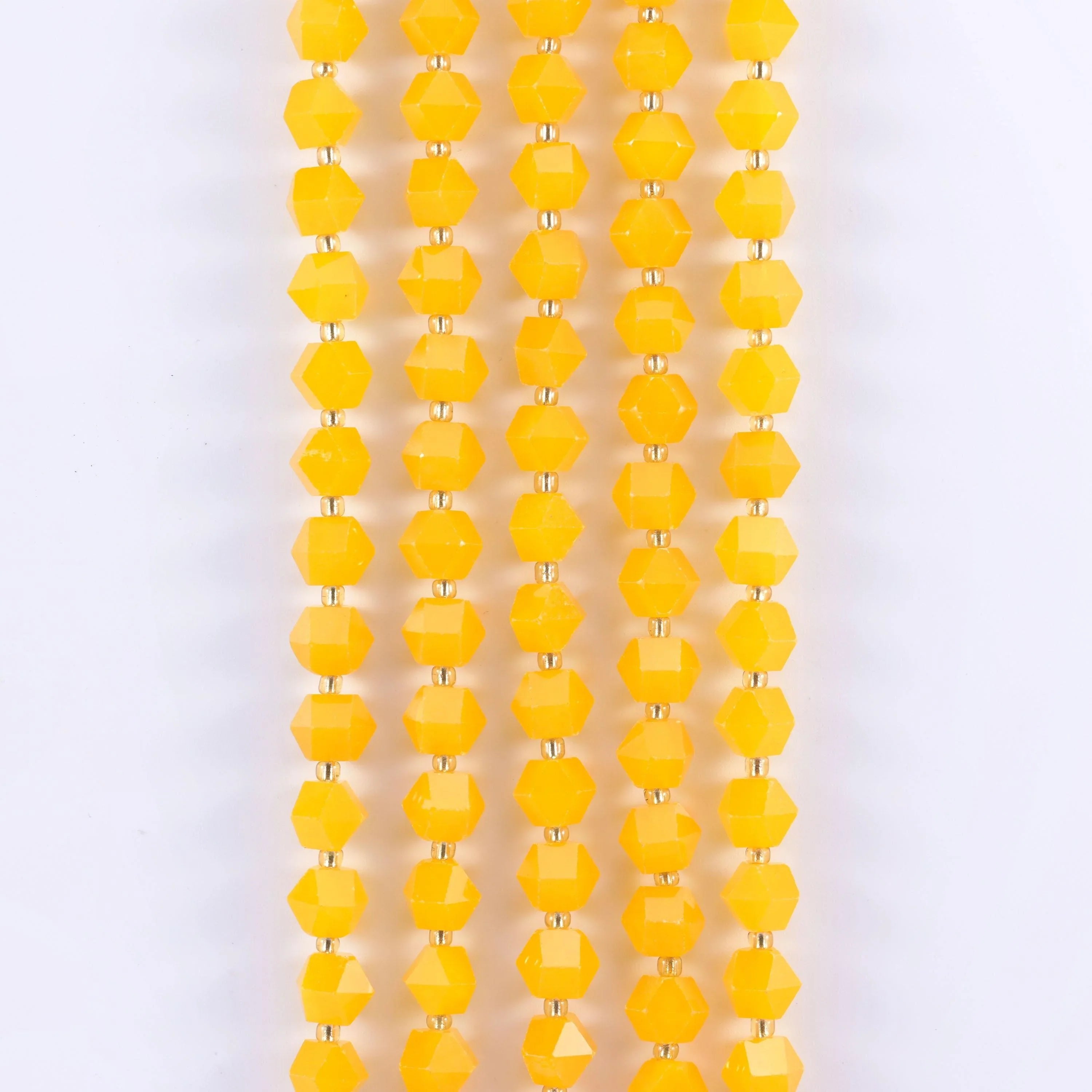 Dyed Yellow Jade faceted diamond rhombus beads for jewelry making