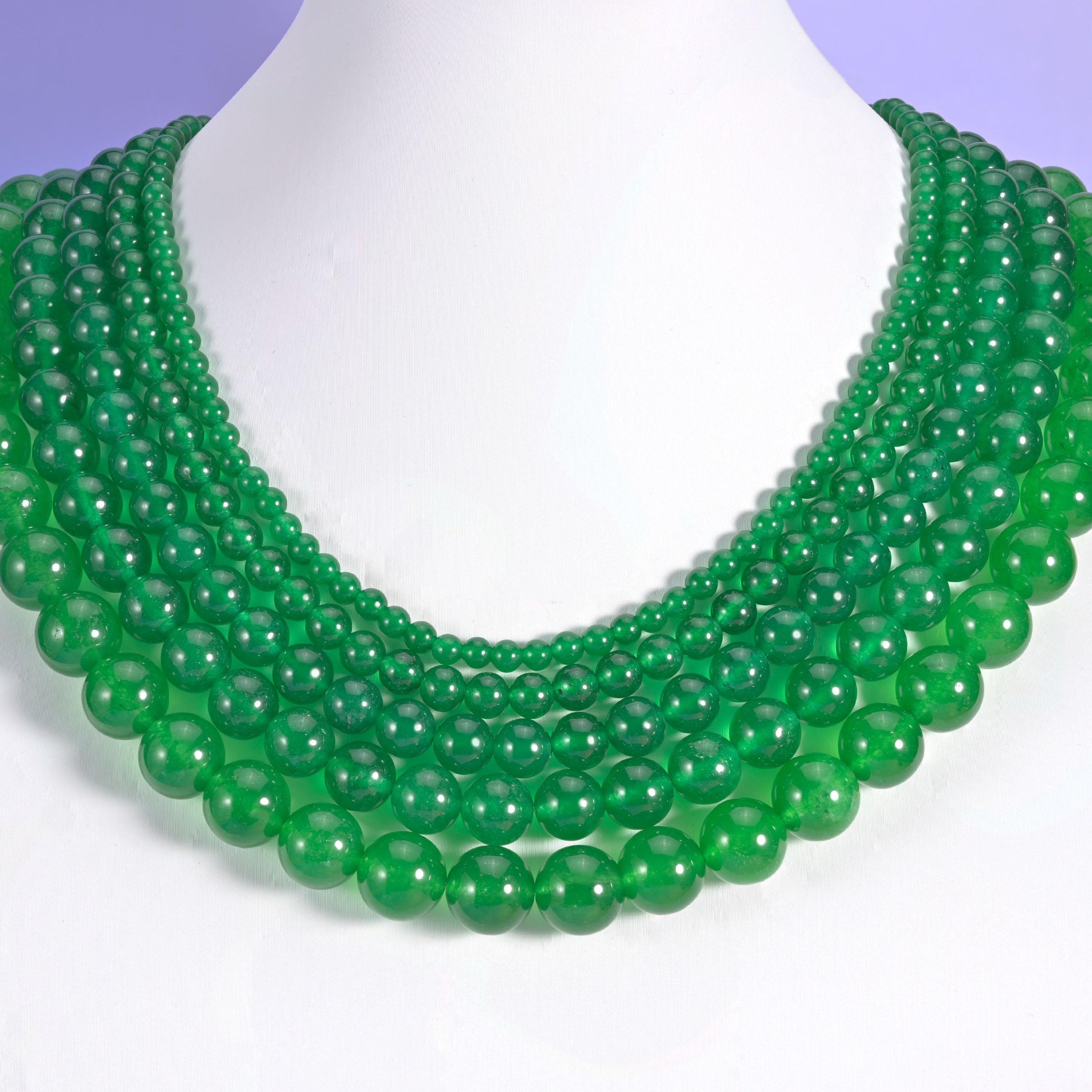 Dyed jade beads, smooth round, 4mm, 6mm, 8mm, 10mm, 12mm