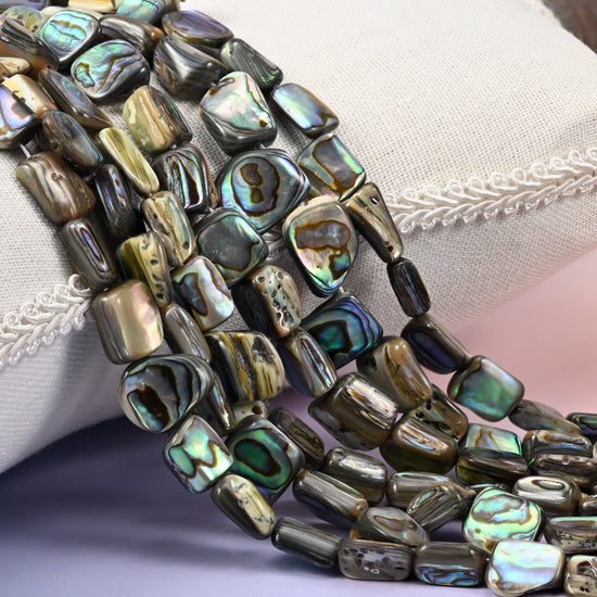 Abalone Shell Rectangle Beads 8x12mm 9x16mm