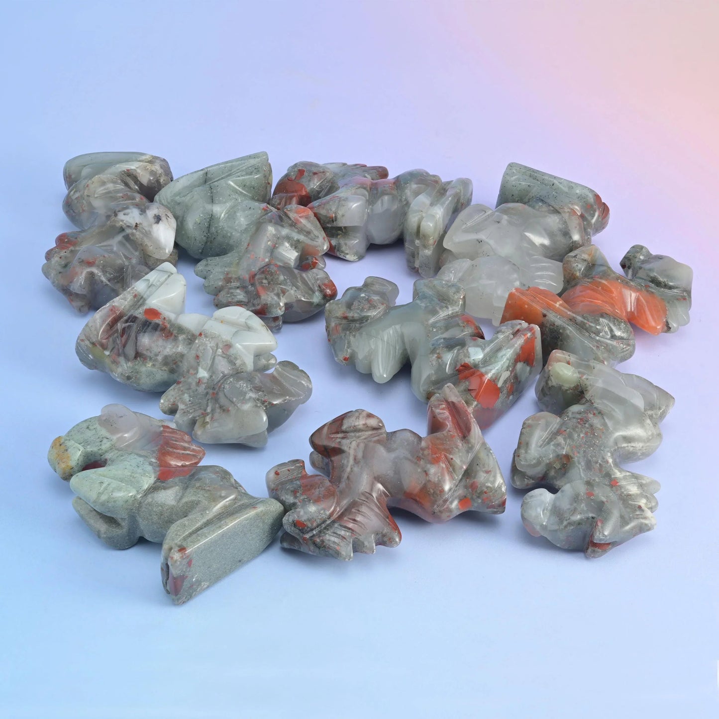 Horse carving in a choice of 4 stones including ocean jasper, green aventurine and crazy agate