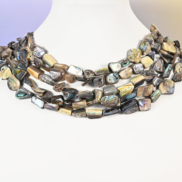 Abalone shell beads, freeform, 7-14mm and 14-20mm