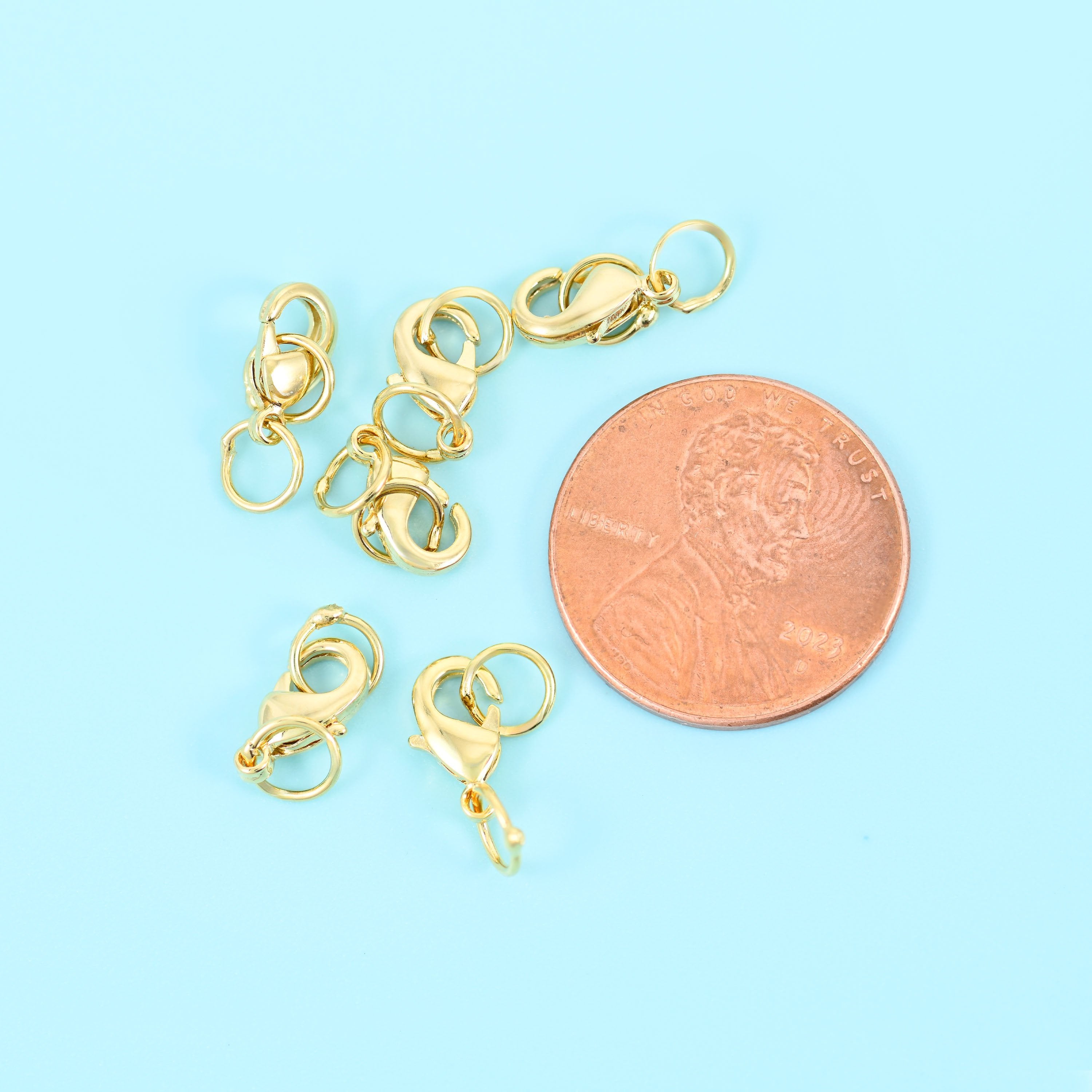 Gold filled lobster clasp, 8x5mm 10x6mm 12x7mm