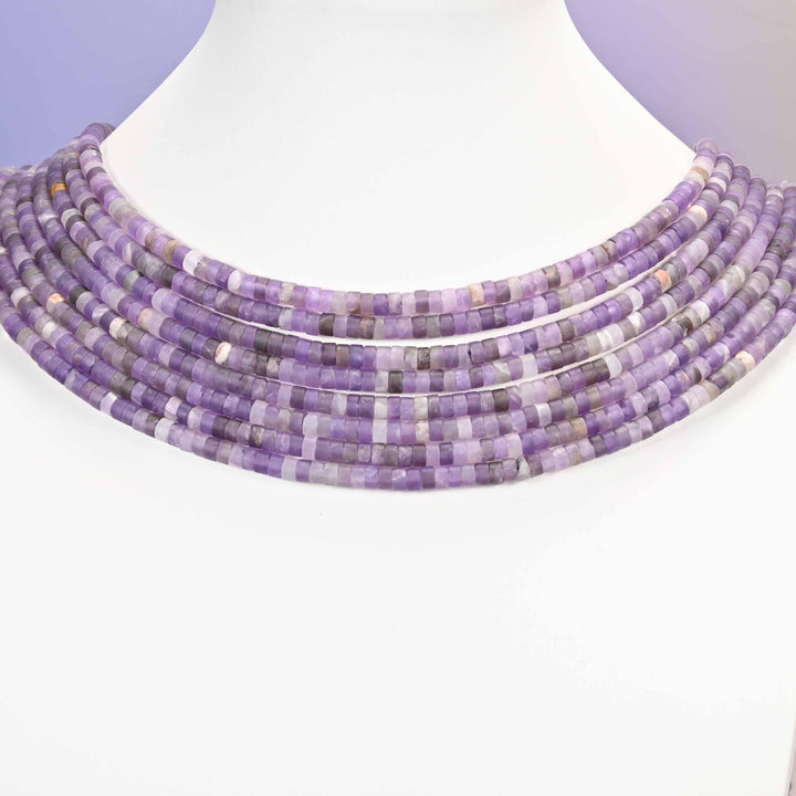 Amethyst beads, heishi disc, 2x4mm