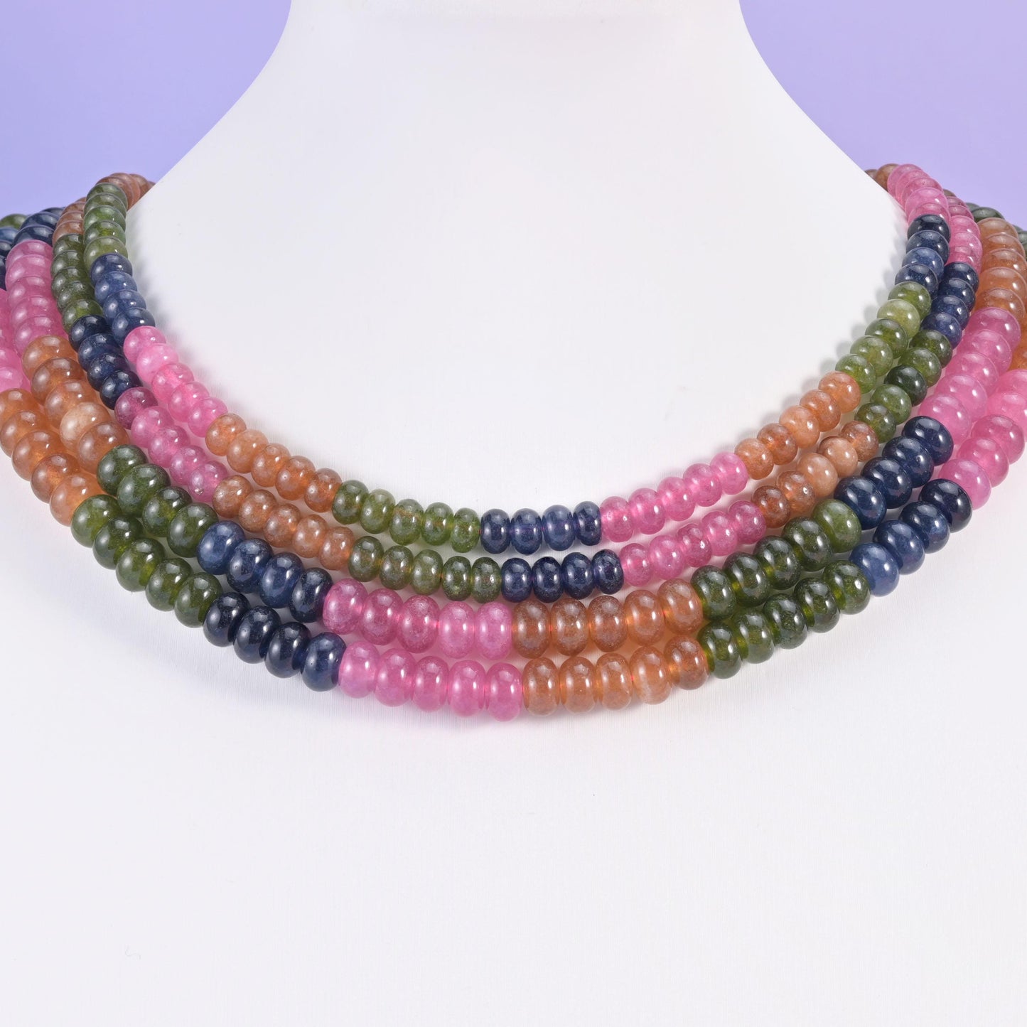 Dyed jade smooth rondelle beads, 4x6mm and 5x8mm