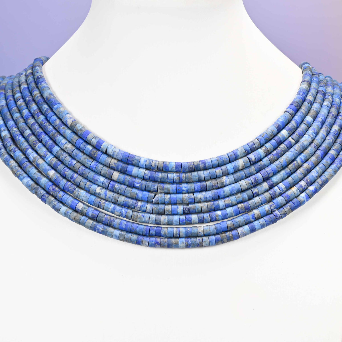 Lapis lazuli beads, heishi disc, 2x4mm