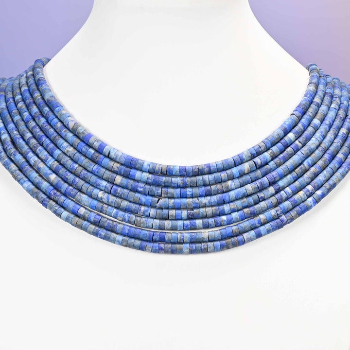 Lapis lazuli beads, heishi disc, 2x4mm