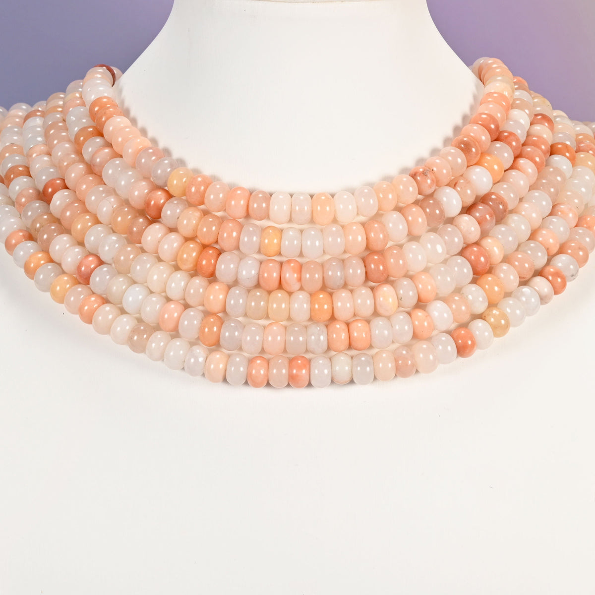 Pink Aventurine beads, rondelle shape, 5x8mm.