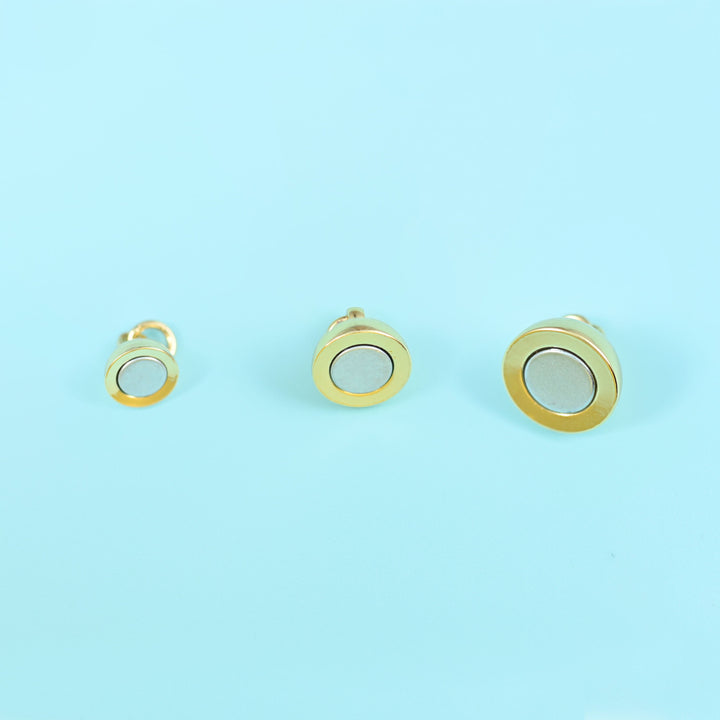 18K Gold Filled Round Magnetic Clasps for DIY Jewelry Making Supply