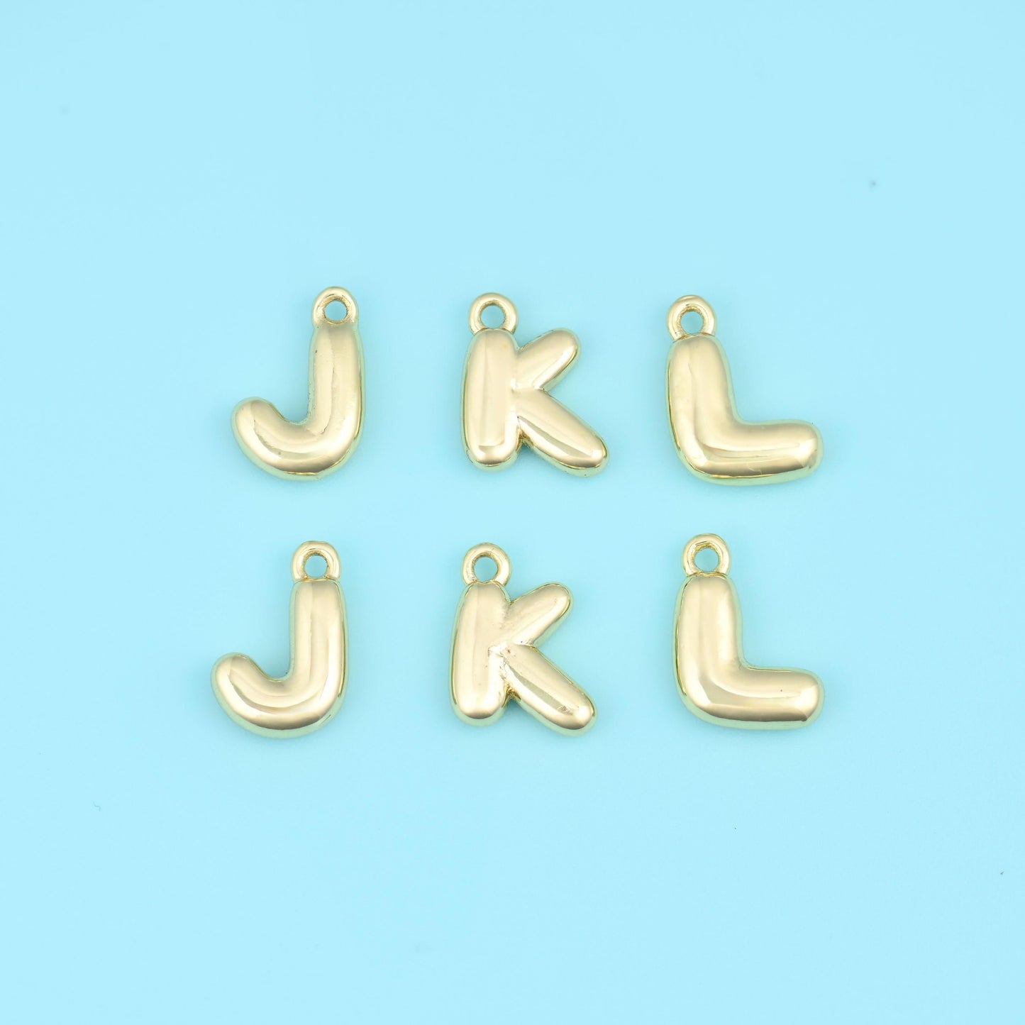 Alphabet letter cut brass, 18k gold filled — lead free and nickel free beads