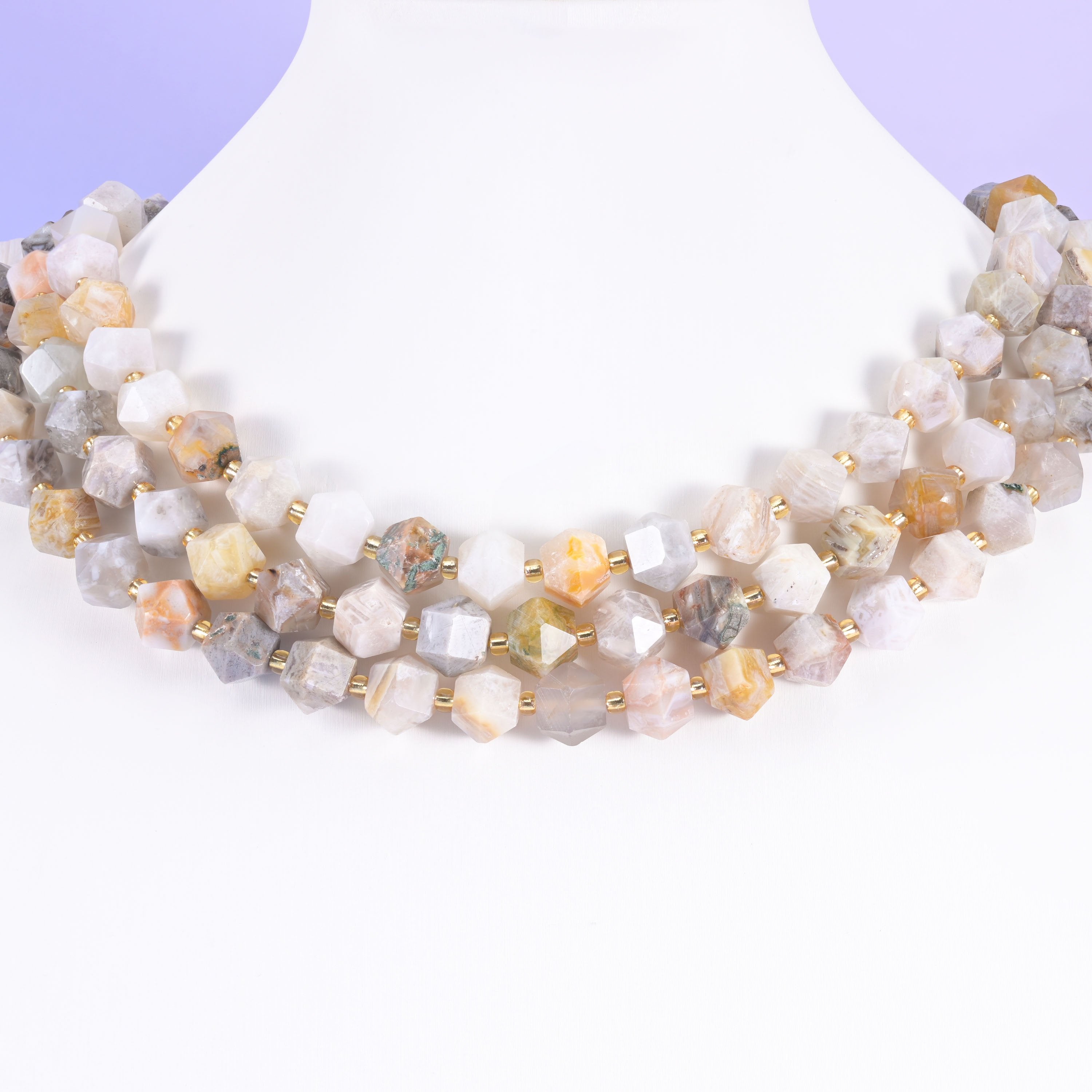 Faceted 8 Sides Diamond Rhombus Gemstone Beads, sold per 15.5 inch strand, approximately 36 beads.