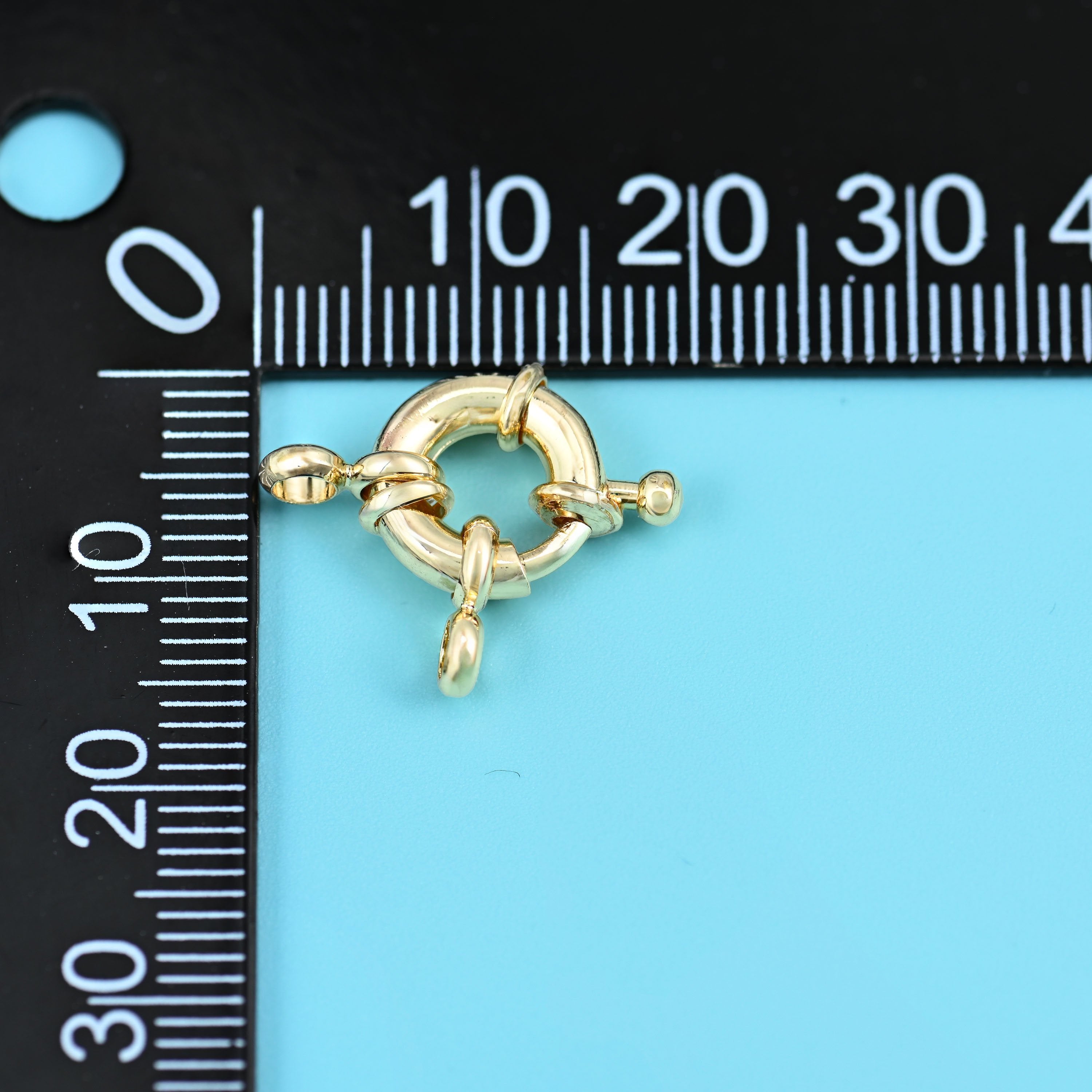 18K gold filled round spring clasp, lead free and nickel free