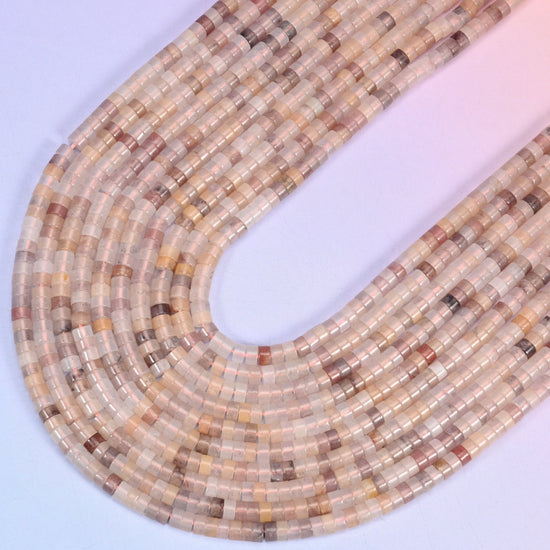 Lavender Quartz Smooth Heishi Disc Beads, 15.5 inch strand
