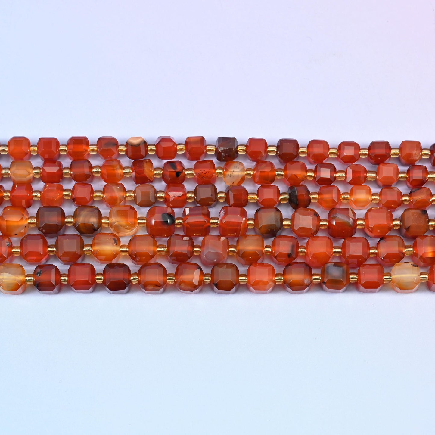 Red Agate in rust and brick red with smoky brown banding