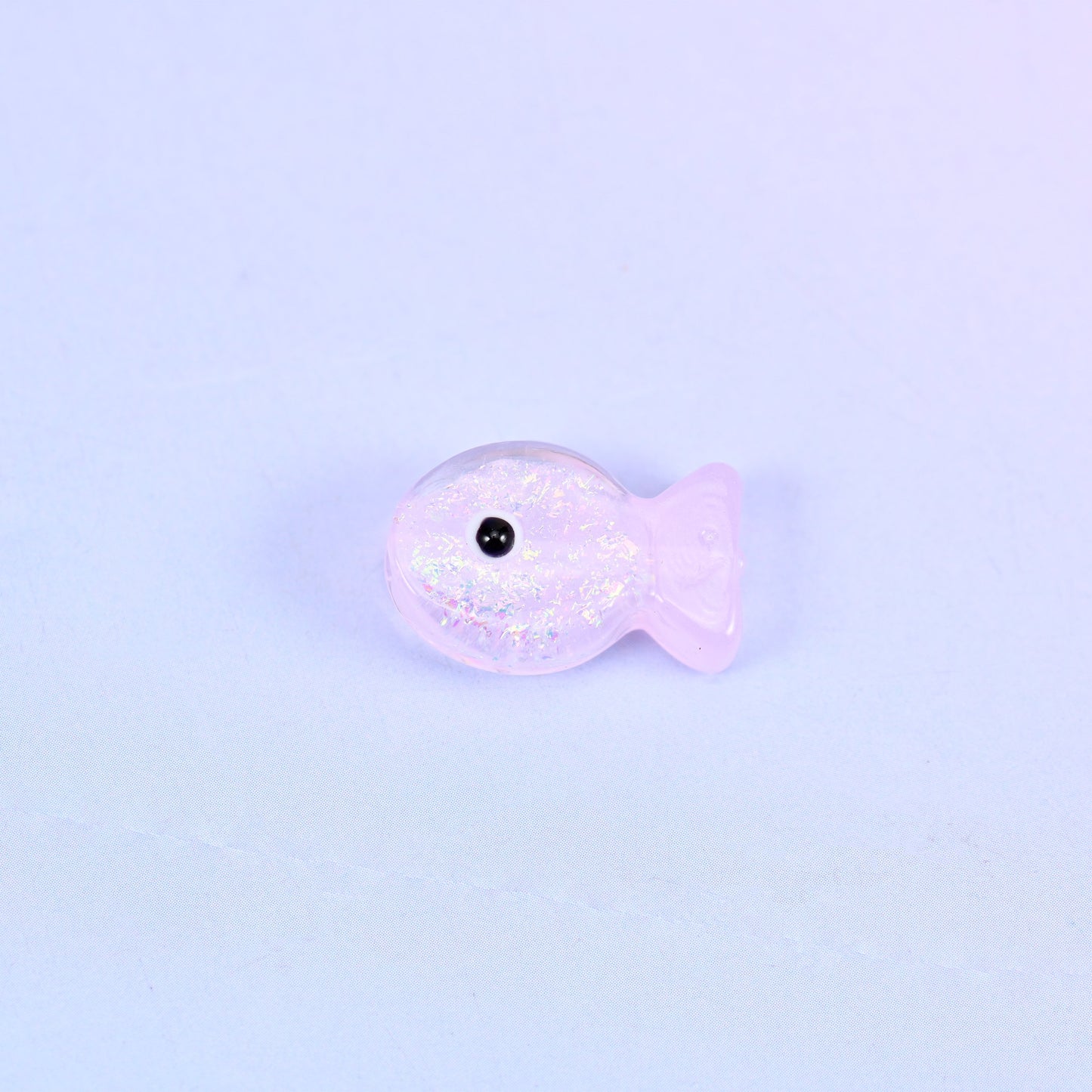 Iridescent Pink Fish Glass Beads: Jewelry Making Supply