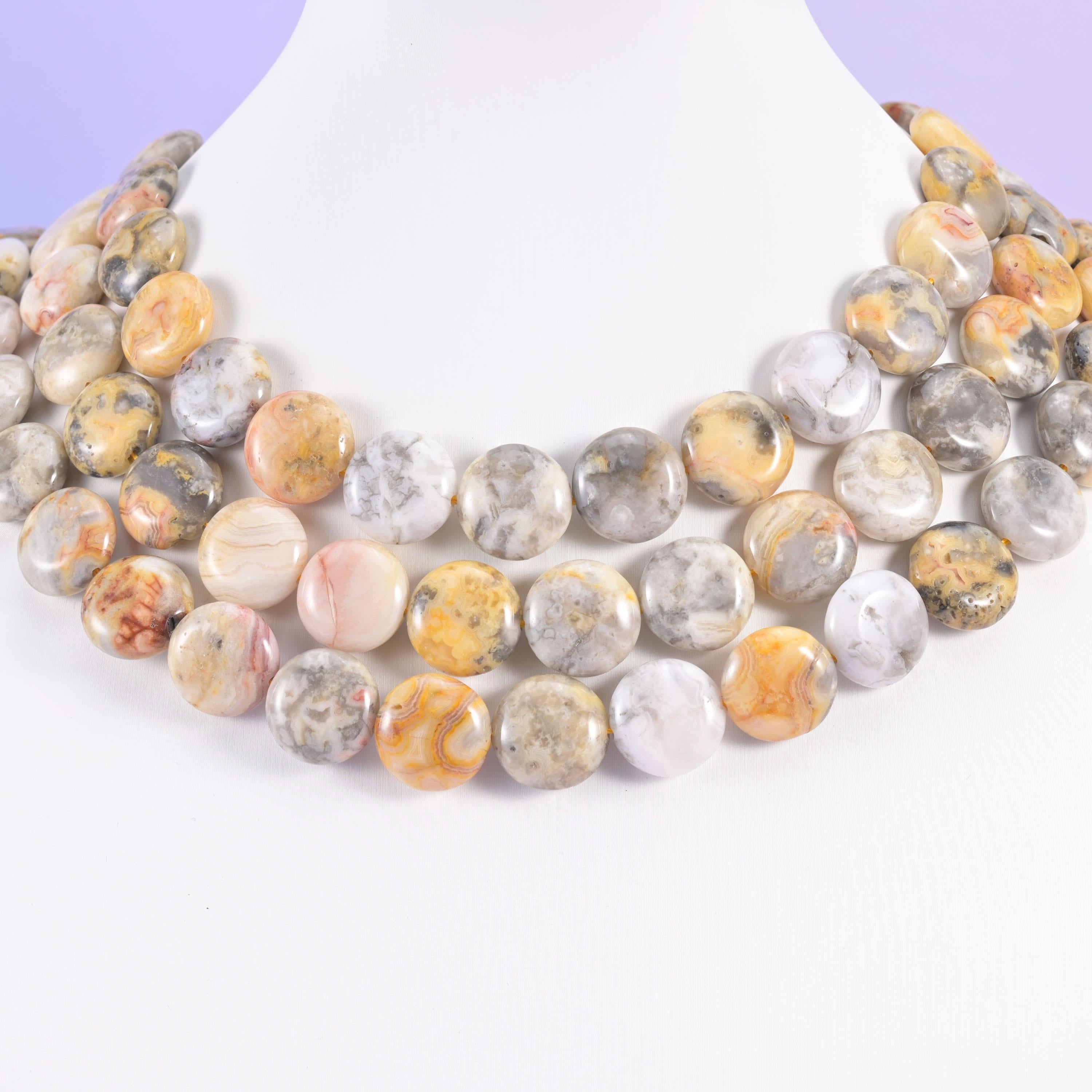 Crazy Agate beads, coin shape, 15mm