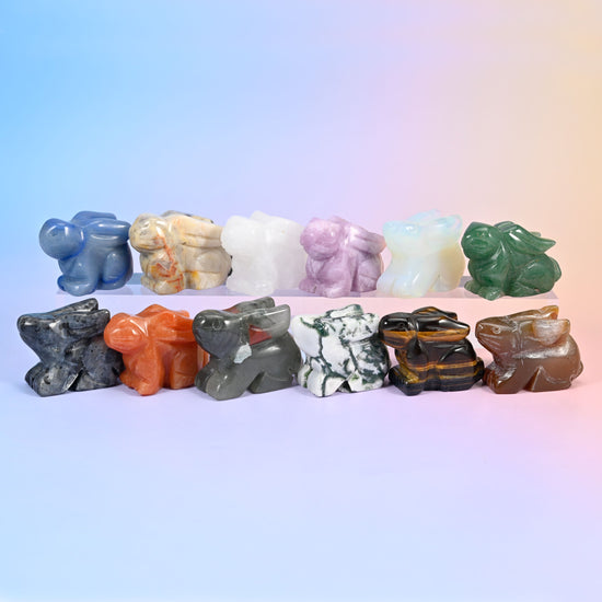 1.5 Inch Laying Down Bunny Crystal Figurines