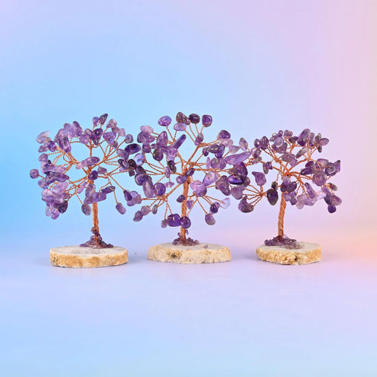 3.5 Inch Crystal Tree of Life set into a raw druzy agate slice with a crystallised, sugary top surface.