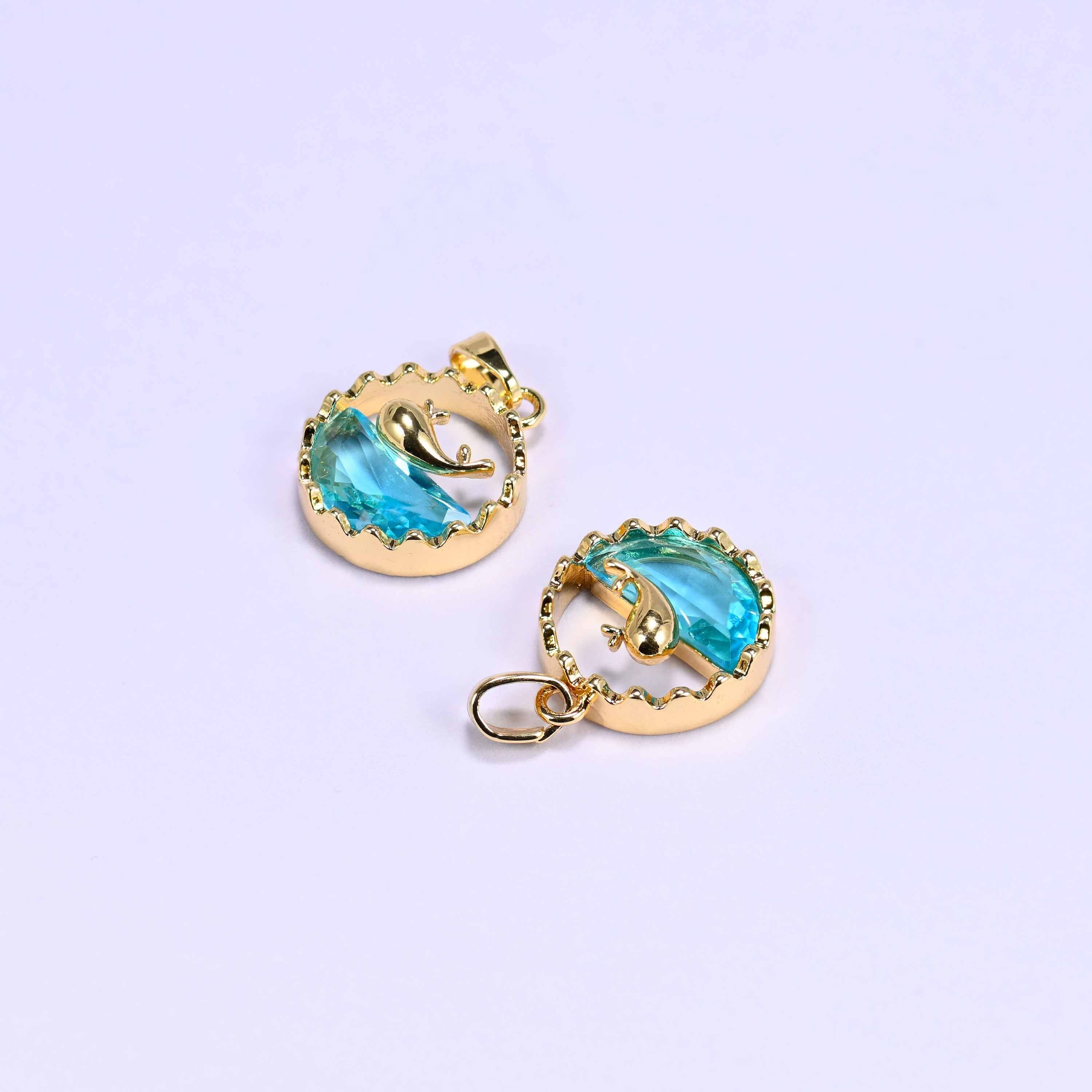 18K gold plated whale charm, sold individually