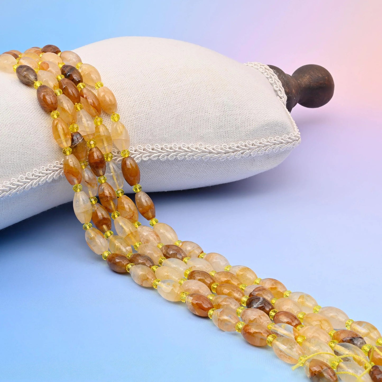 Golden Healer Quartz Smooth Barrel Beads