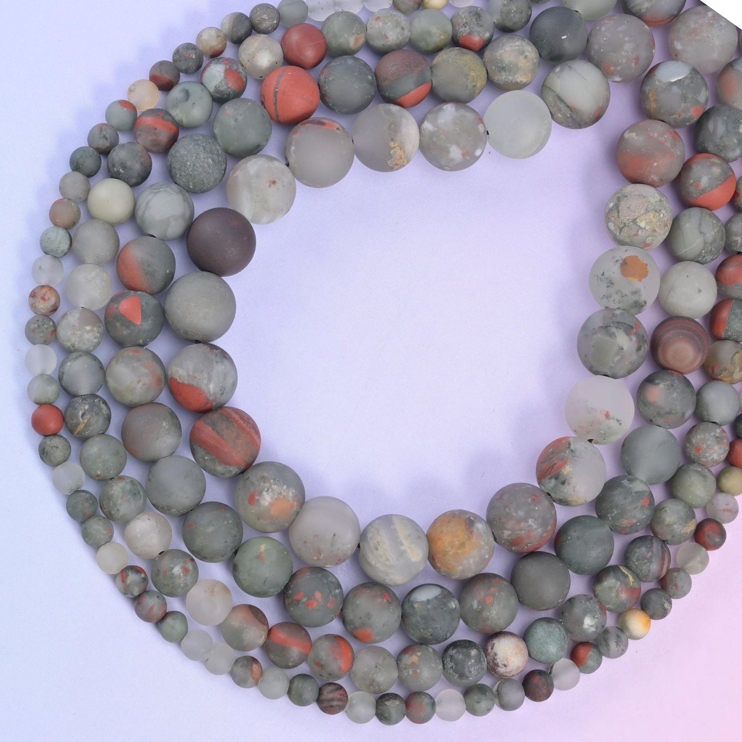 African Bloodstone Matte Frosted Round Beads 4mm 6mm 8mm 10mm, 4mm approximately 88 beads / 6mm approximately 59 beads / 8mm approximately 46 beads / 10mm approximately 37 beads