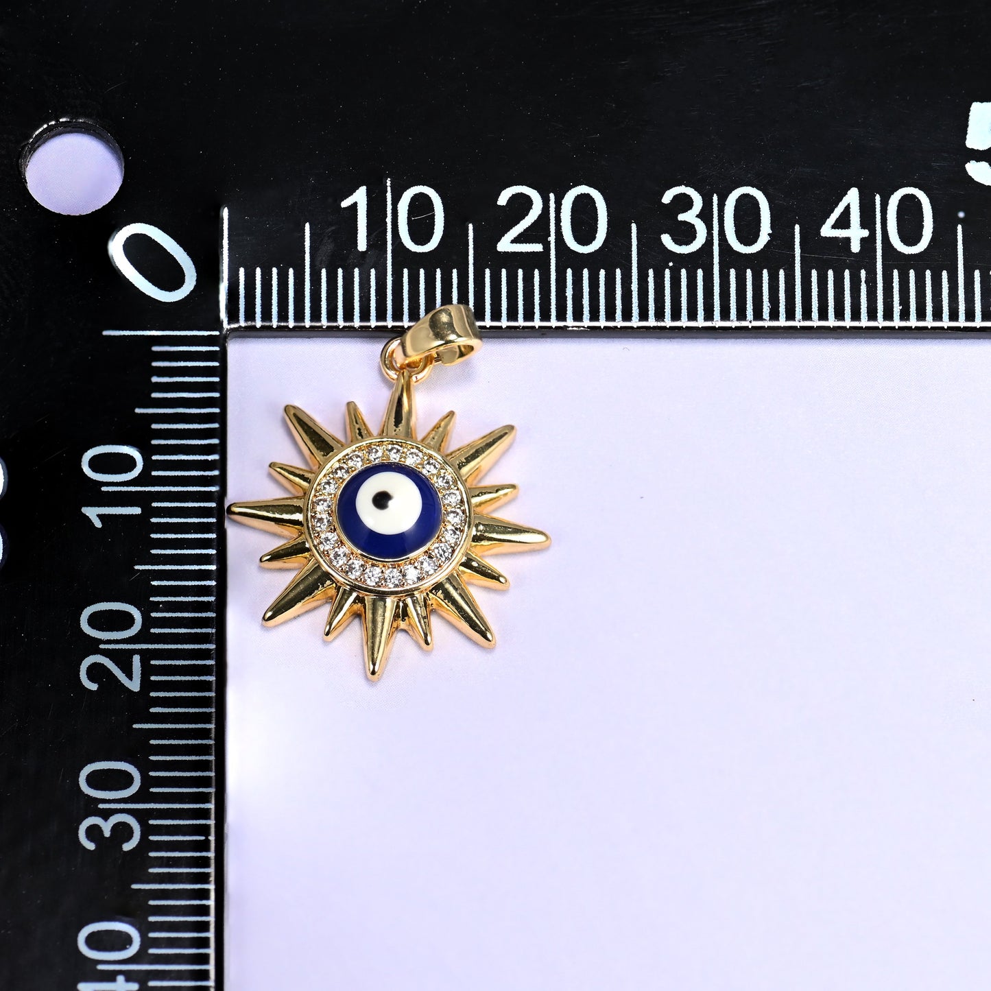 Evil Eye Sun Zircon Charms: DIY Pendants, Jewelry Making Supply