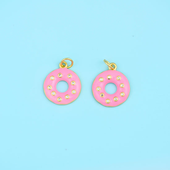 Donut cut brass, 18k gold filled, beads