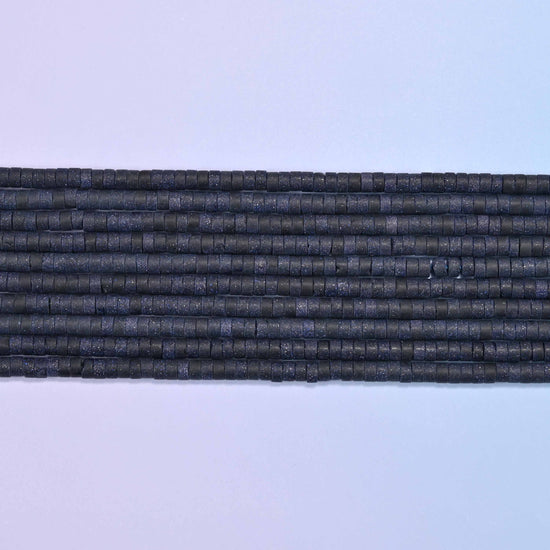 Matte Blue Sandstone Heishi Disc Beads: Jewelry Making Supply, 15 Inch Strand