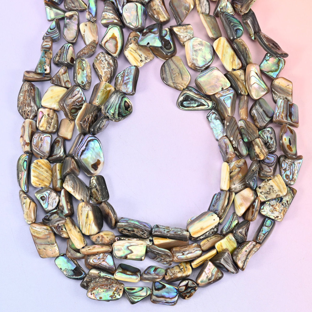 Abalone Shell Freeform Beads, hole 0.80mm-1.0mm
