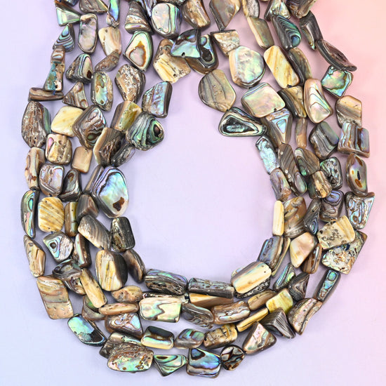 Abalone Shell Freeform Beads, hole 0.80mm-1.0mm