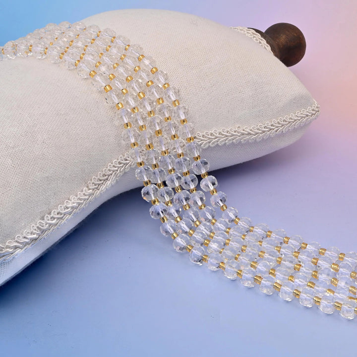 Clear Quartz Faceted Rondelle Beads 6x8mm