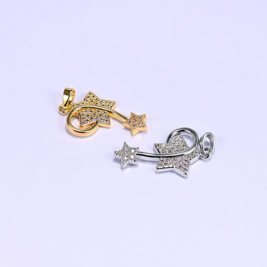 Wishing Star Zircon Charms, sold individually