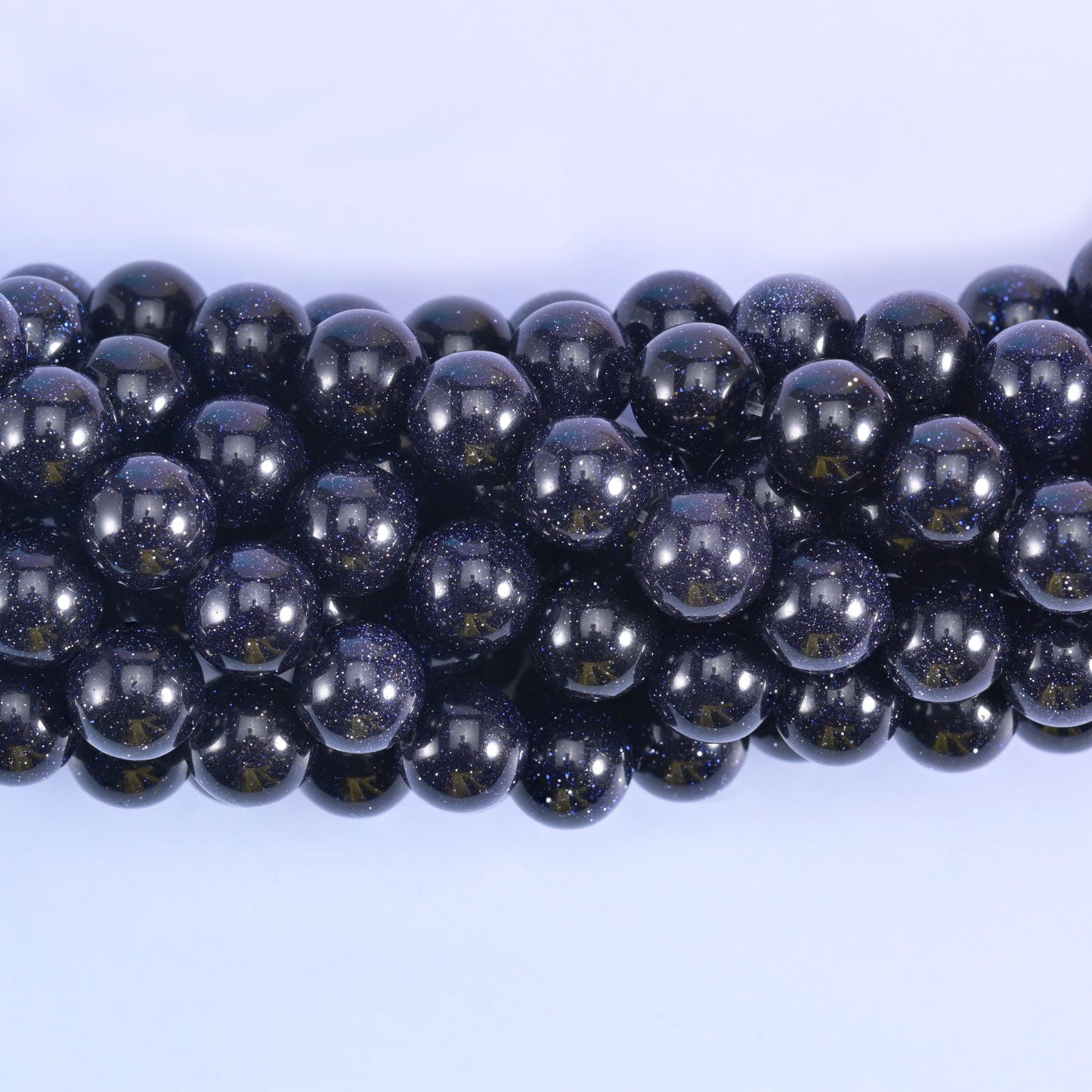 Blue Sandstone Smooth Round Beads 6mm 8mm 10mm 12mm, hole 0.8mm to 1.0mm depending on size, with a +/- 0.2mm difference, centre drilled