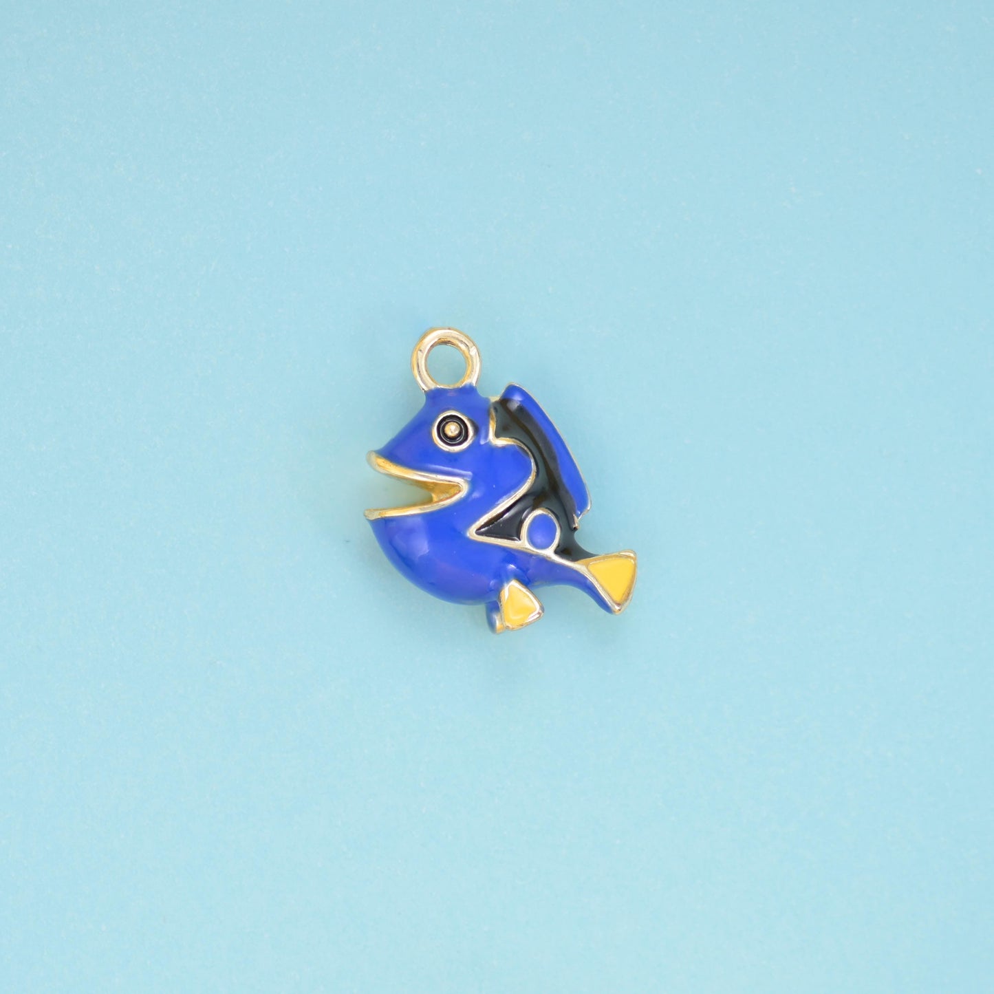 Brass, 18K gold filled, beads, tropical fish, 15 x 15mm