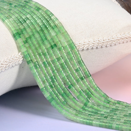Green Aventurine Smooth Heishi Disc Beads