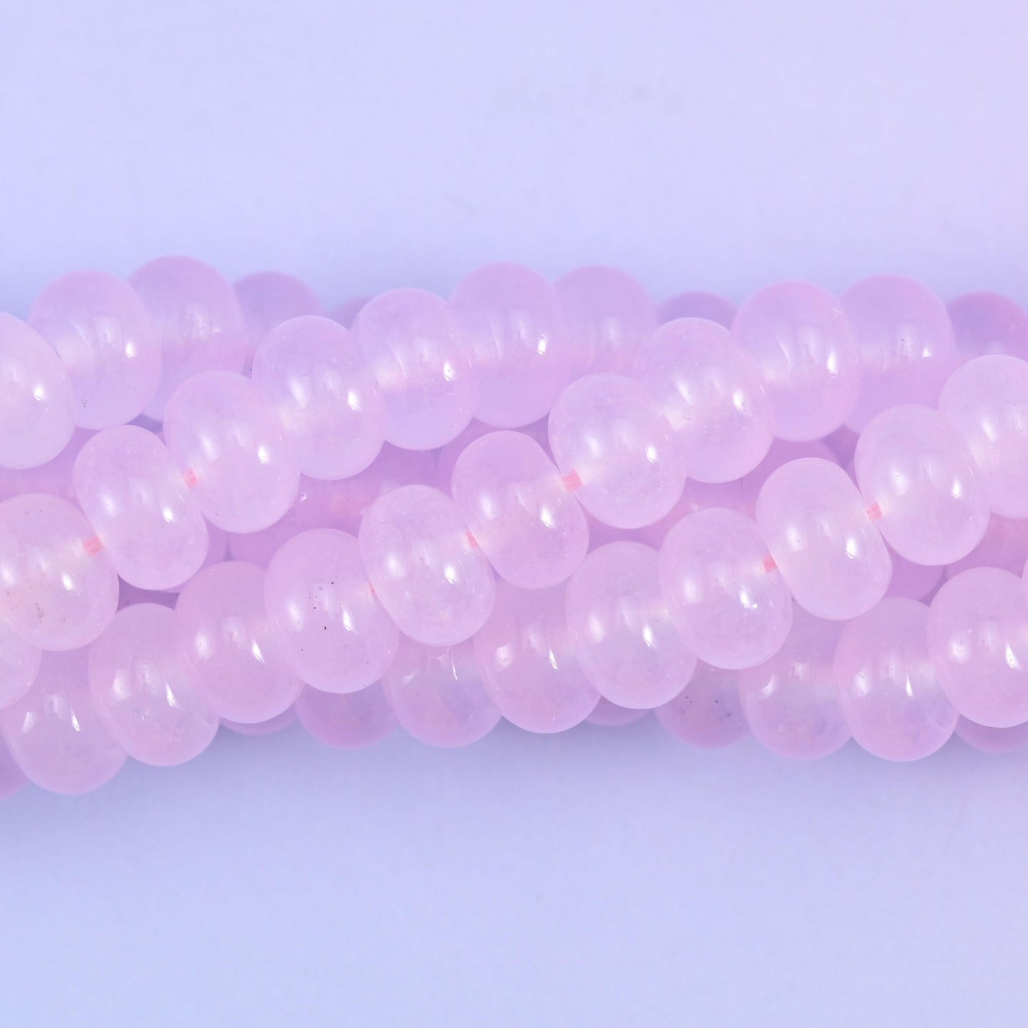 Smooth rondelle cut dyed jade beads