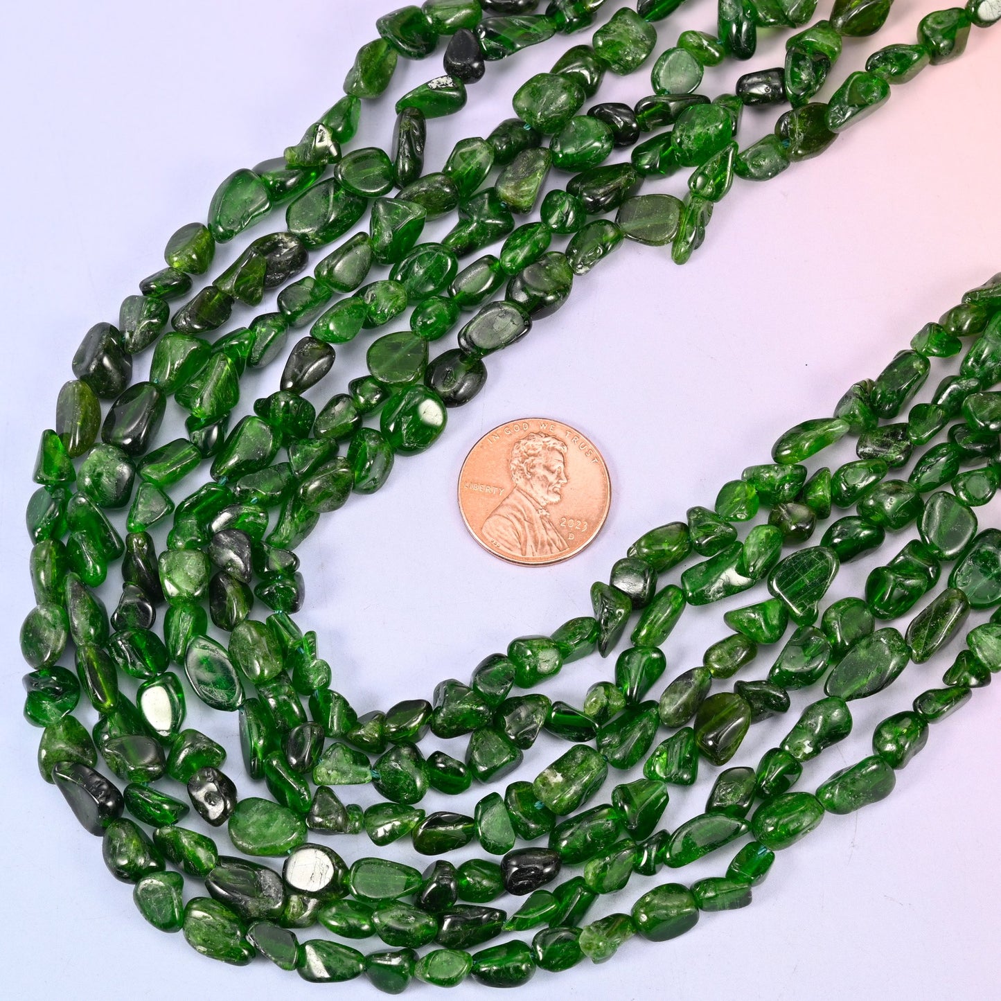 Chrome Diopside Pebble Nugget Beads 6-8mm 8-10mm Jewelry Making 15.5" Strand