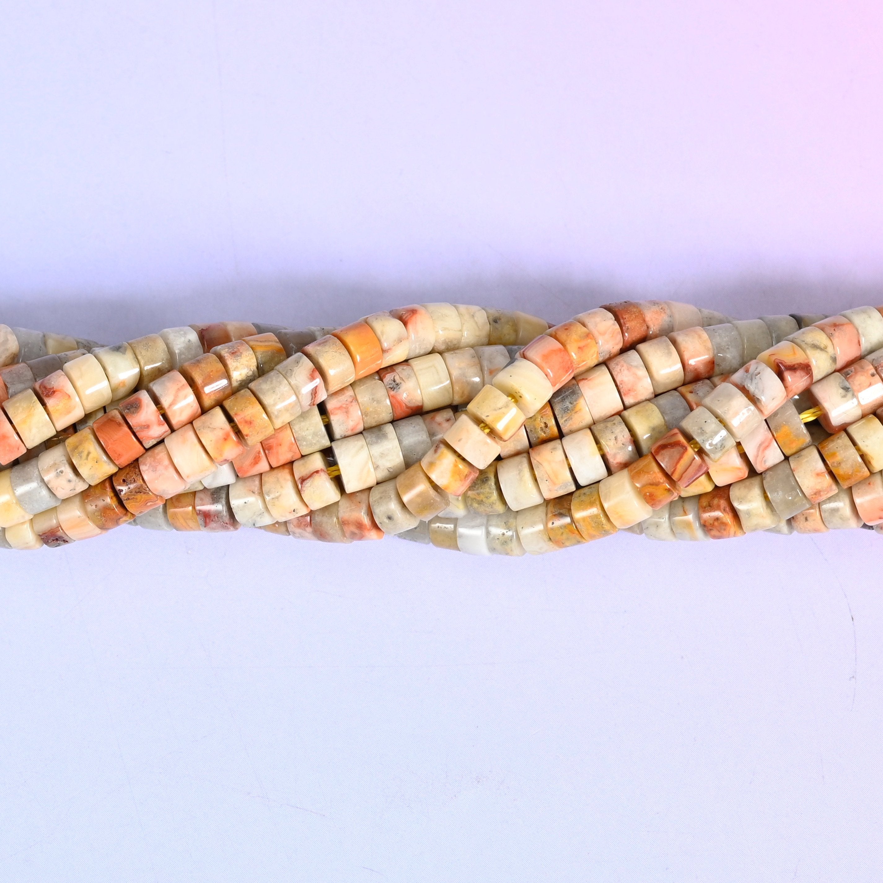 Crazy Agate Smooth Heishi Disc Beads for jewelry making