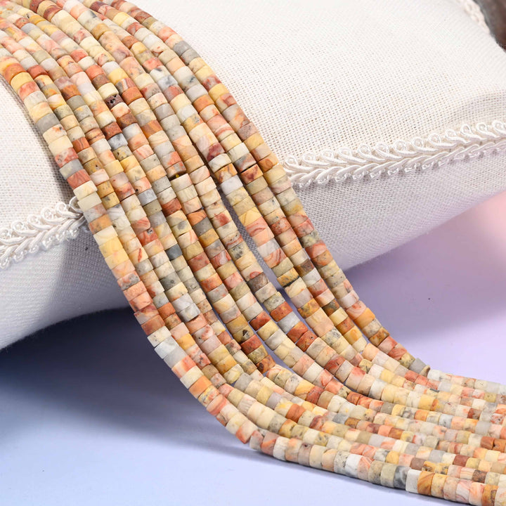 Matte Crazy Agate Heishi Disc Beads