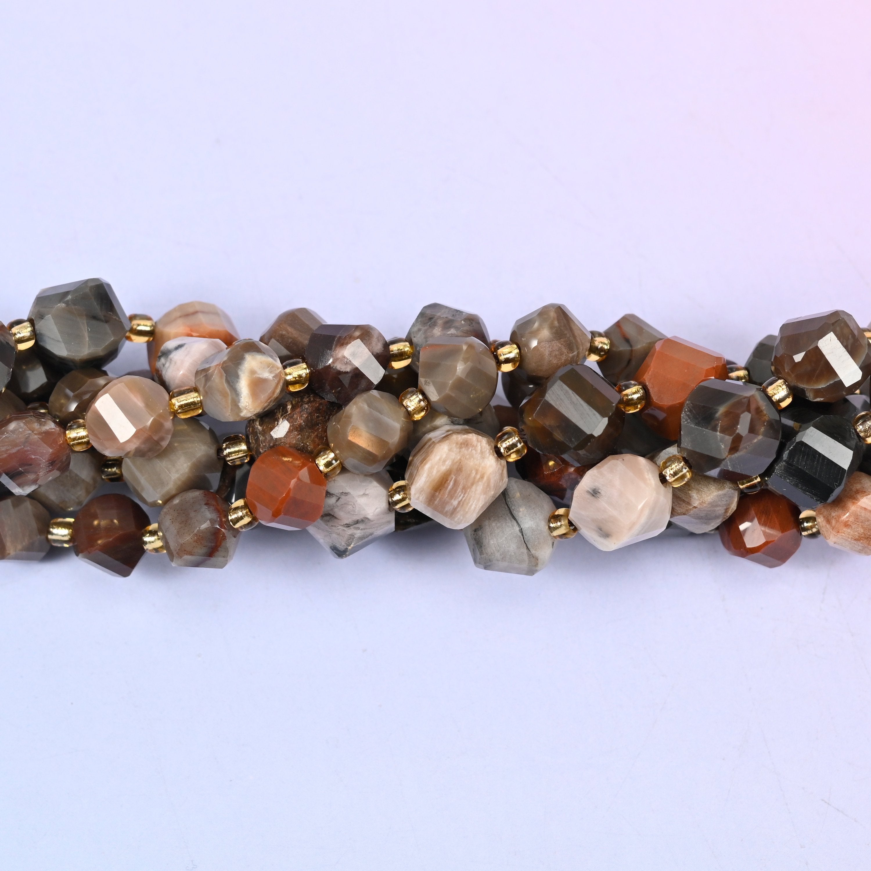 Petrified Wood beads, sold per 15 inch strand