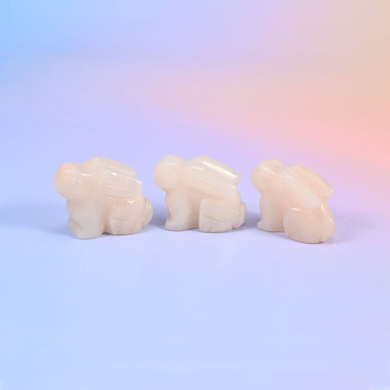 1.5 Inch Laying Down Bunny Crystal Figurines