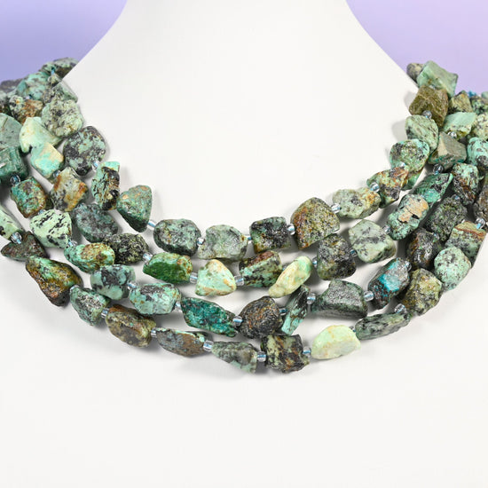African Howlite beads, irregular freeform nugget, 8-13mm