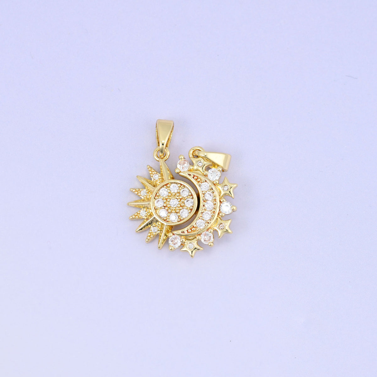 Magnetic sun and moon pendants that join together